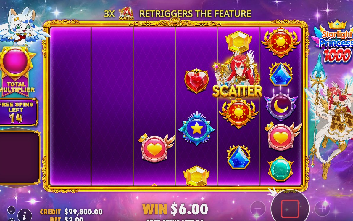 Free Spins-rundan med Total Multiplier och återstående spins